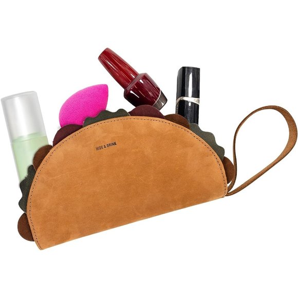 Hide & Drink, Leather Multipurpose Taco Shape Wallet, Make Up Organizer, Cash Ho - Picture 4 of 6